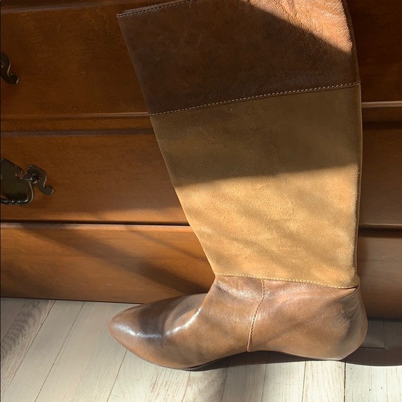 Lucky Brand Mid Calf Camel Colored Boot - Picture 2 of 3